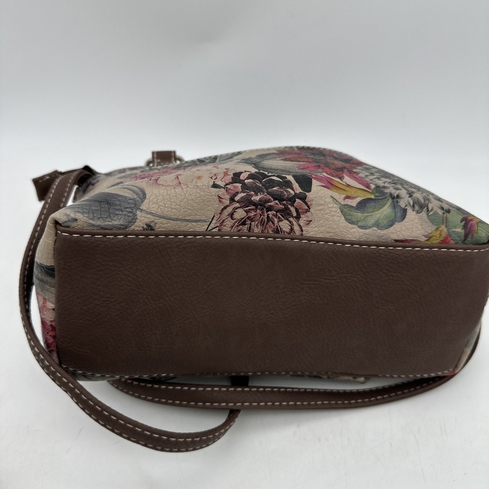 Koltov Floral Shoulder Bag Purse or Crossbody Purse Adjustable Strap 11x7 NWT - Picture 2 of 3